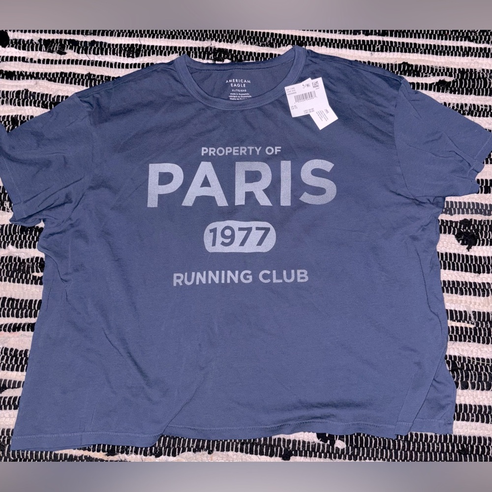 American Eagle Blue Graphic T-Shirt size XL